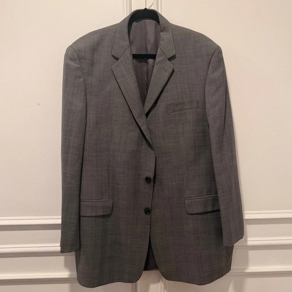 Lauren Ralph Lauren Men's Size 46XL Gray 100% Wool‎ Blazer Sport Coat